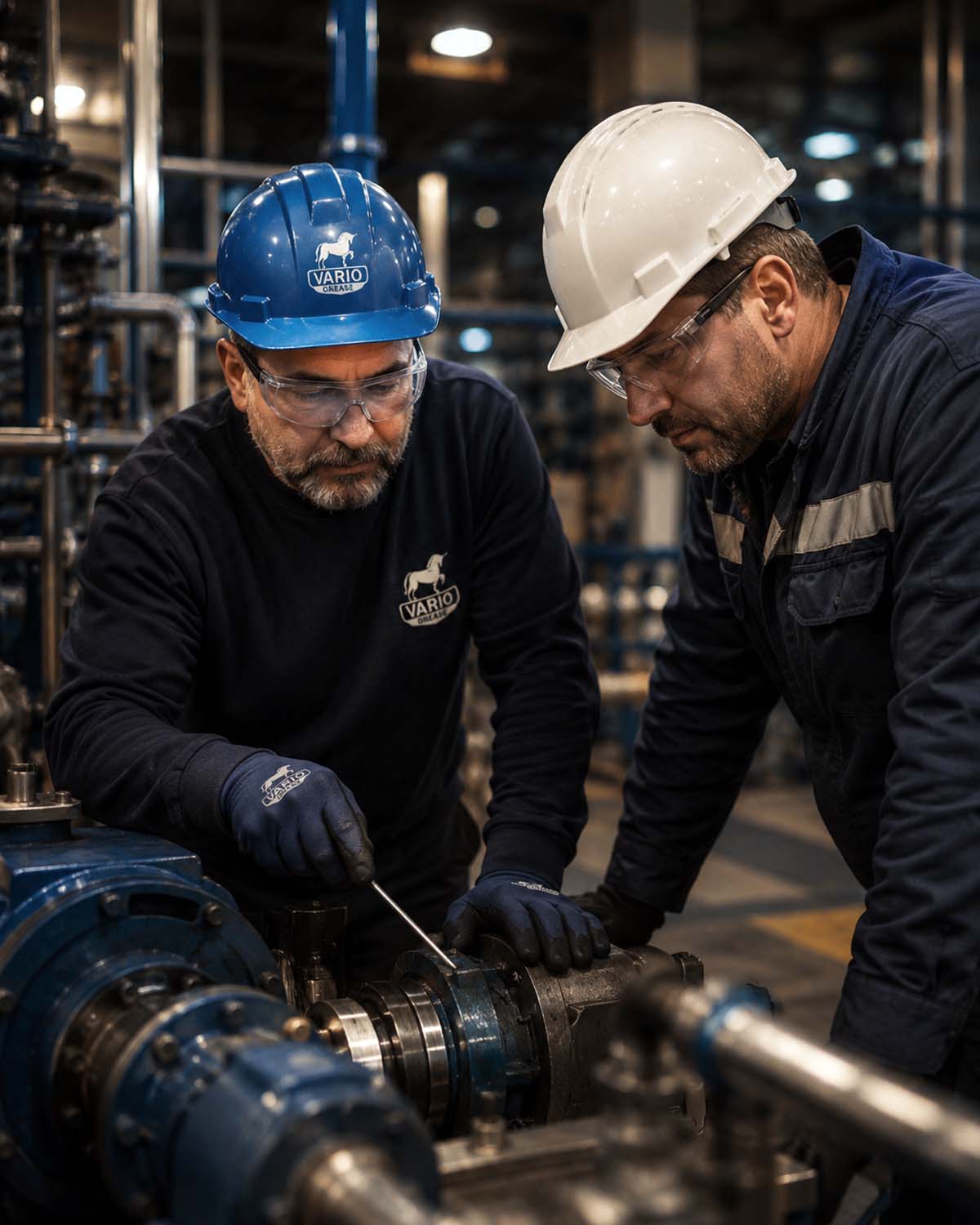 Vario Grease technical engineer providing on-site industrial support